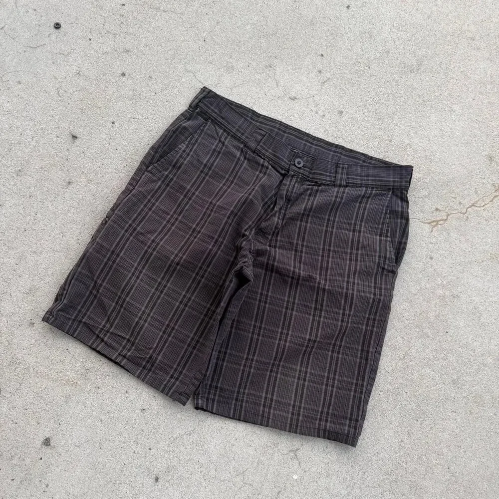 Y2K Early 2000’s Unique Dickies Striped Baggy Shorts Size 34